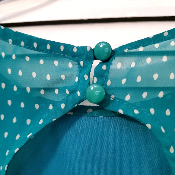 LUSH Polka Dot Dress with Open Back - Picture 4 of 7